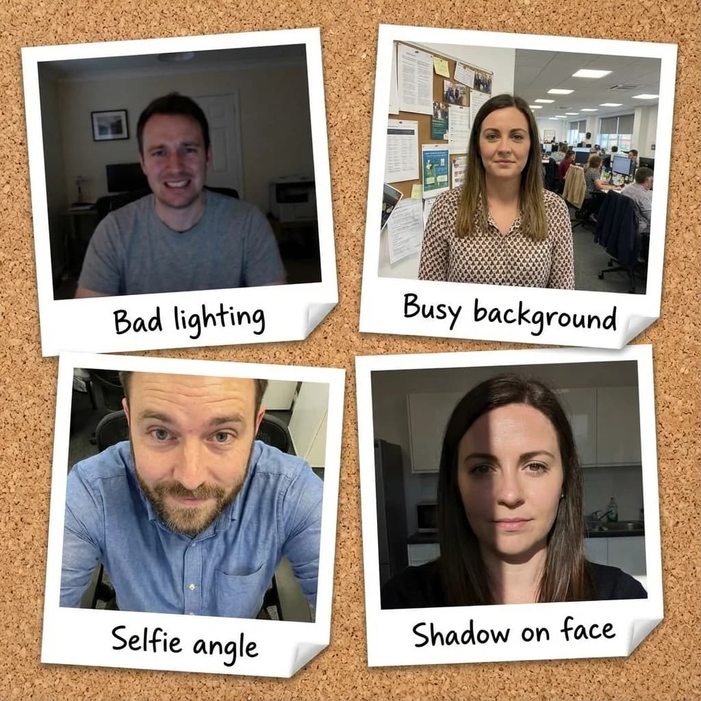 Before: Inconsistent team photos with different styles and quality